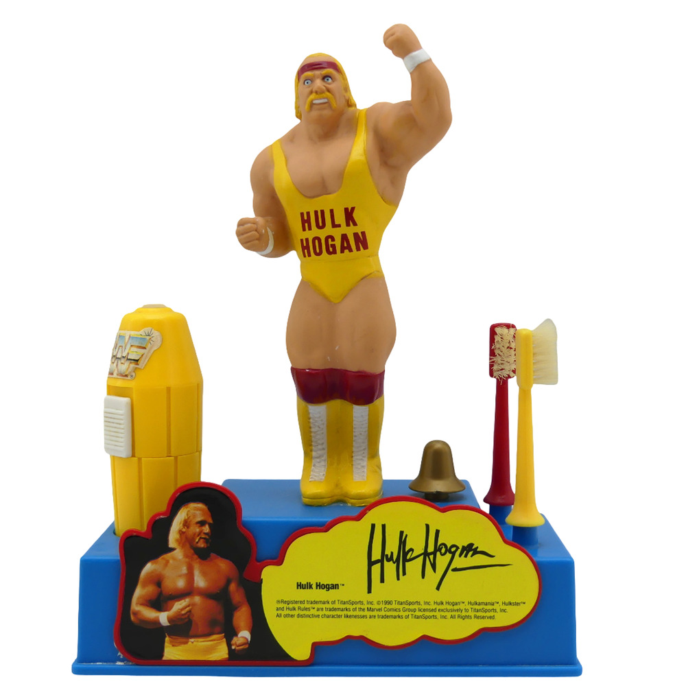 Vintage 1990 TitanSports Inc. Hulk Hogan Talking Toothbrush WWF Wrestling